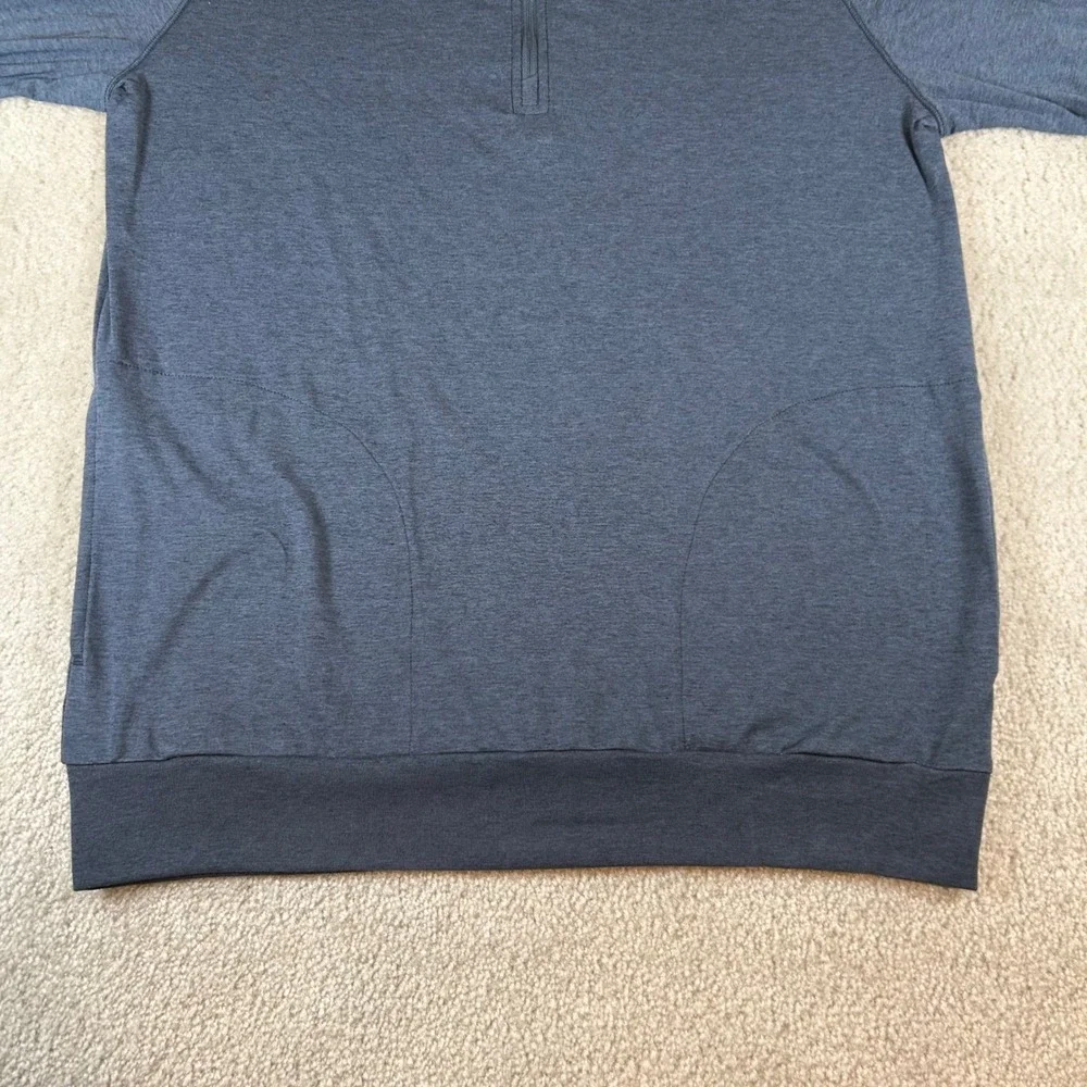 TravisMathew Men's Quarter Zip Pullover Navy Blue Heather‎ Sage View Logo Size M